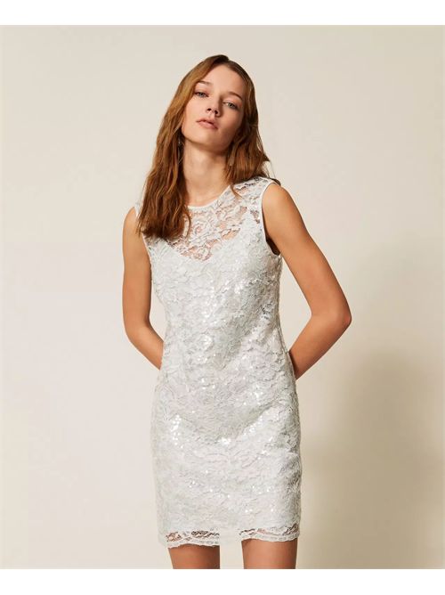 Abito corto in pizzo con paillettes TWINSET | TP2631/13162